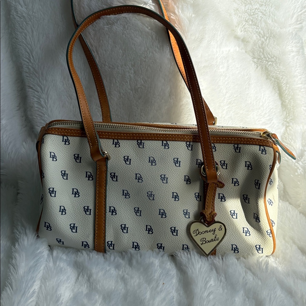 Dooney & Bourke White and Brown Satchel